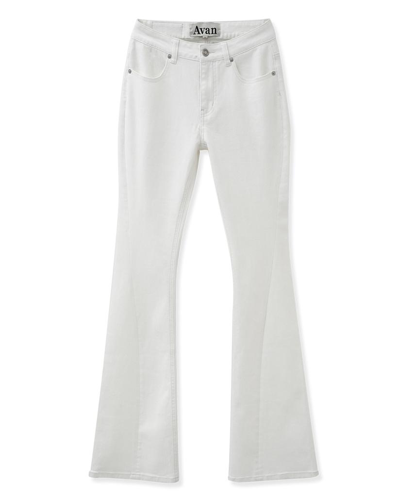 AVANDRESS Shadow Line Bootcut Nadrág Fehér