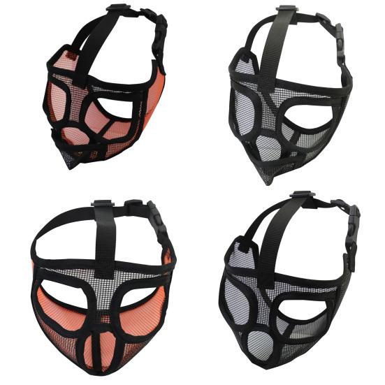 Pet Dog Muzzle Adjustable Buckle Breathable Nylon Pet Muzzles Anti-Barking Mouth Cover for French Bulldog
