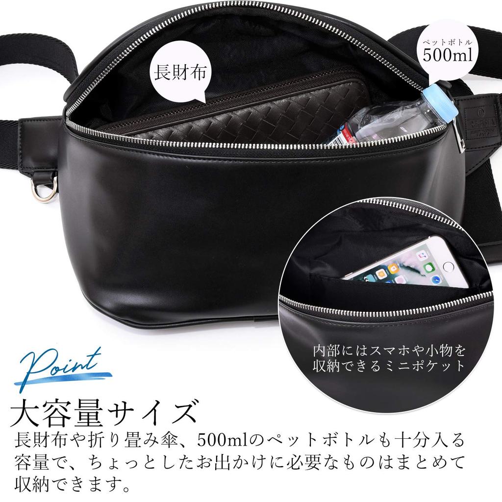 Marsupio Borsa a Vita in Pelle Borsa a Corpo Borsa sui Fianchi Borsa a Corpo Marsupio Borsa a Tracolla da Viaggio Nero Ignition originale (Nero A)