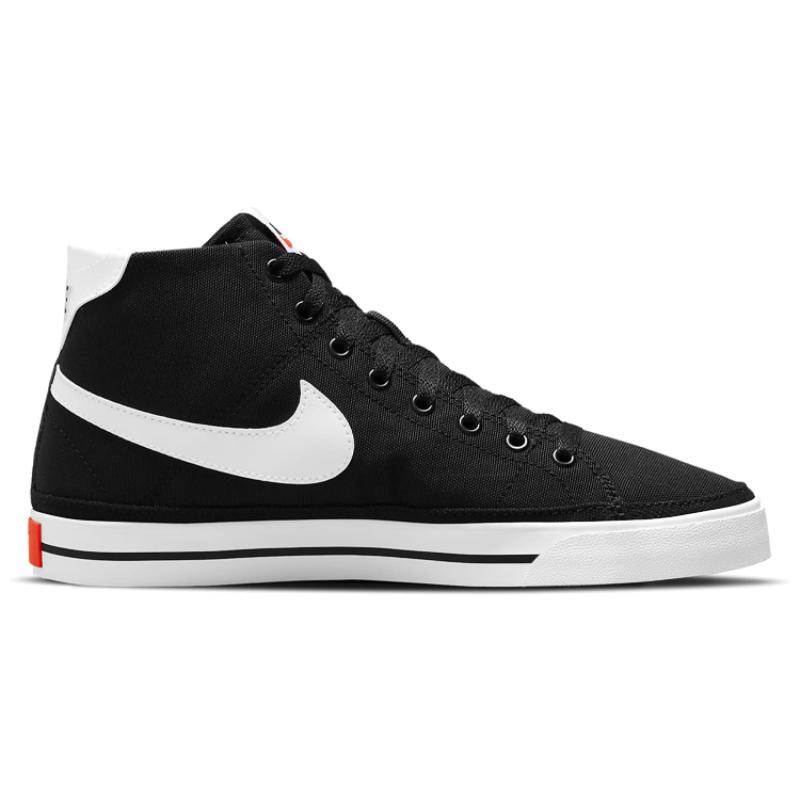 Nike Court Legacy Canvas Mid 'Black White Orange' Women's Sneakers DD0161-001