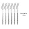 6/30Pcs White Silver Dinnerware Set Knife Fork Coffee Tea Spoon Cutlery Set Stainless Steel Silverware Kitchen Tableware Set