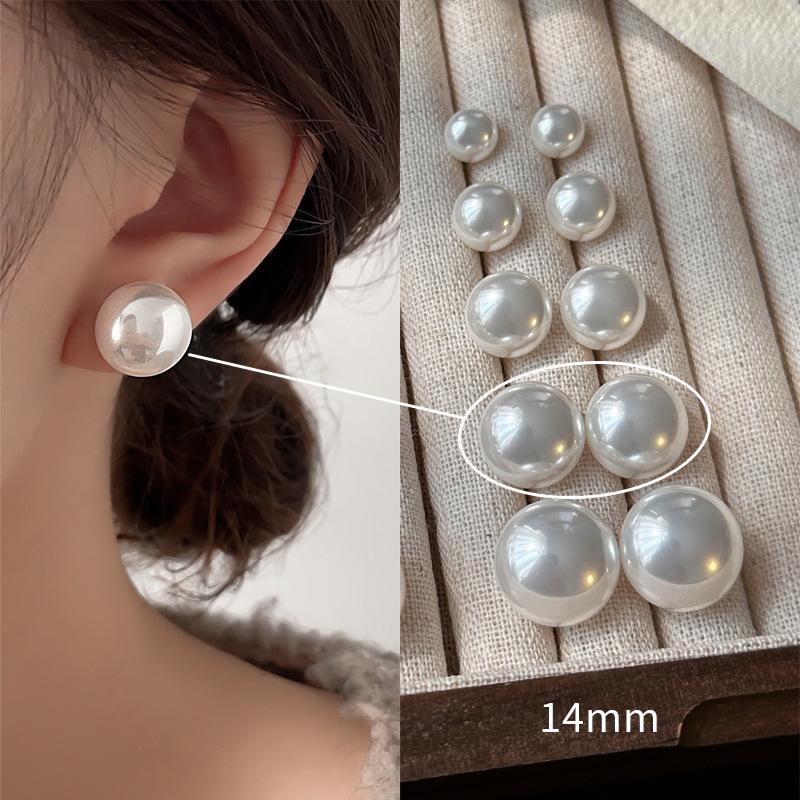 925 Sterling Zilver Vintage Parel Oorbellen Minimalistische Verfijnde Stud Oorbellen Elegante Sieraden Cadeau voor Vrouwen Klassieke Retro Parel Oorbellen