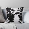 Cowhide Black White Square Pillowcase Polyester Linen Velvet Pattern Zip Decorative Throw Pillow Case Room Cushion Cover 45X45