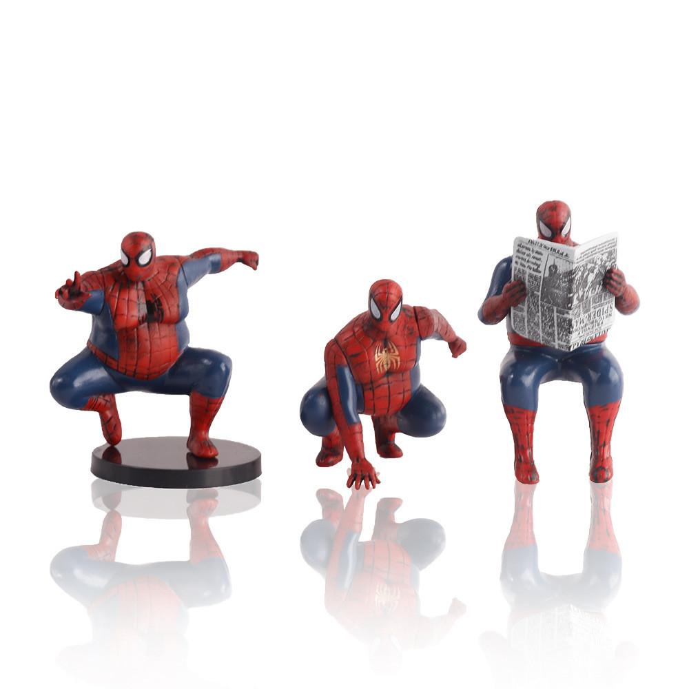 Fat Chubby Spider Man Pvc Desk Decor With Hero Figurine For Office And Car Display