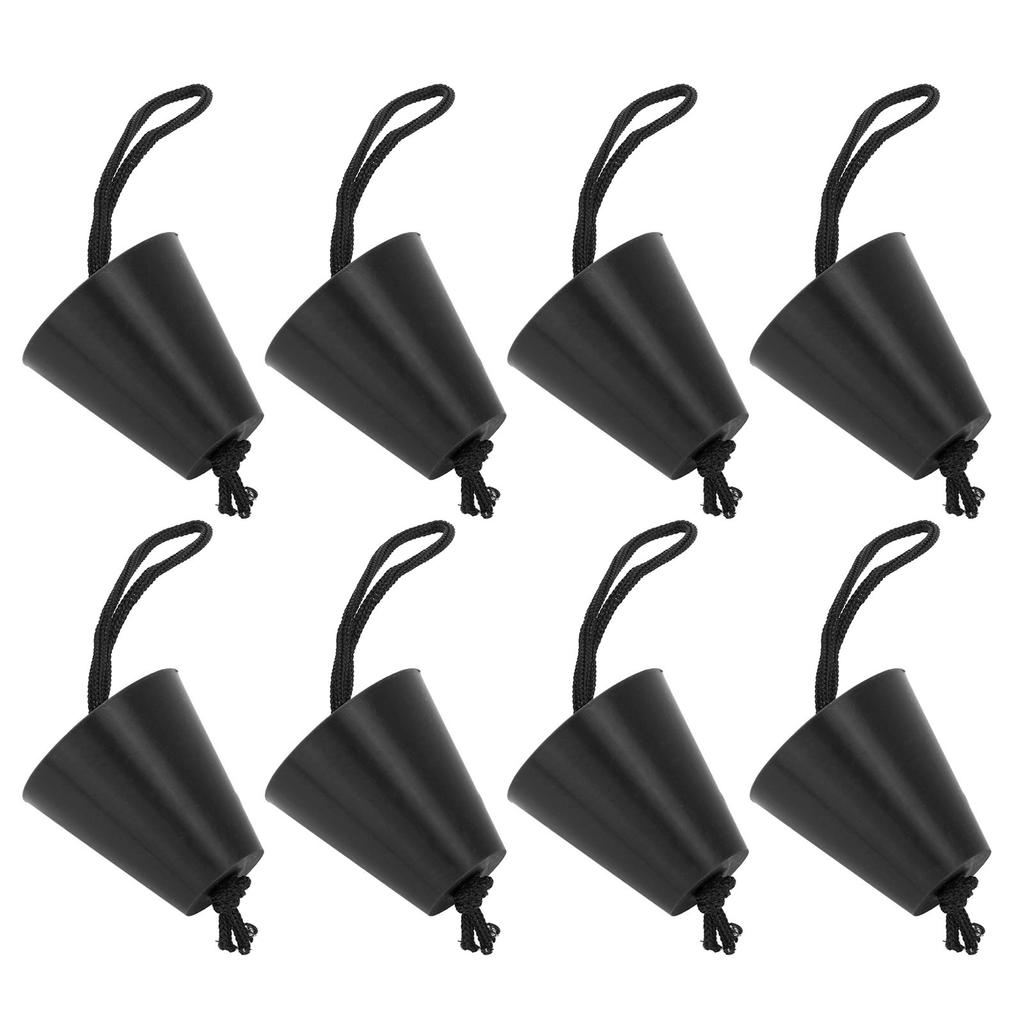 8PcsCelsiusSet Kayak Scupper Plug Silicone Drain Hole Bung Stopper with Lanyard for Canoe