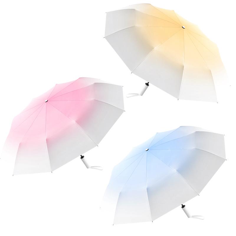 Strictly Selected Gradual Change Ins Wind Automatic Umbrella Weather and Rain Umbrella Sun Umbrella Sun Protection Folding Parasol Wholesale
