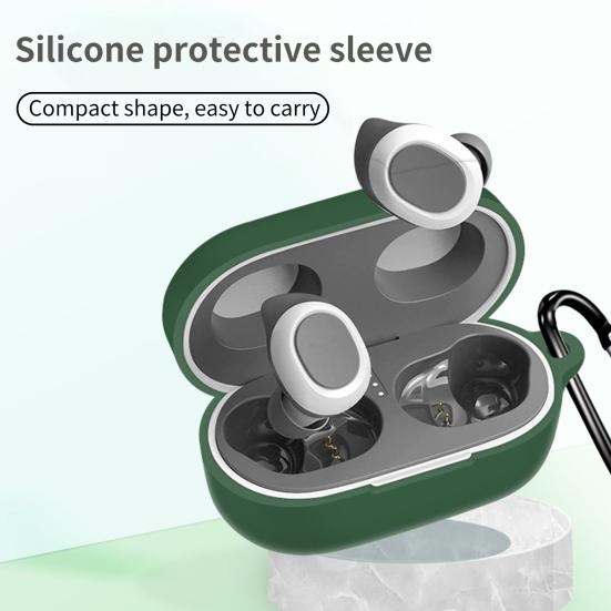Earphone Cover Soft Bluetooth-compatible Headset Protective Anti-fall Silicone Case with Hook for SoundPEATS