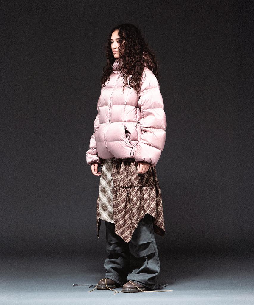 Thevinylhouse Hooded Duck Down Jacket Pink