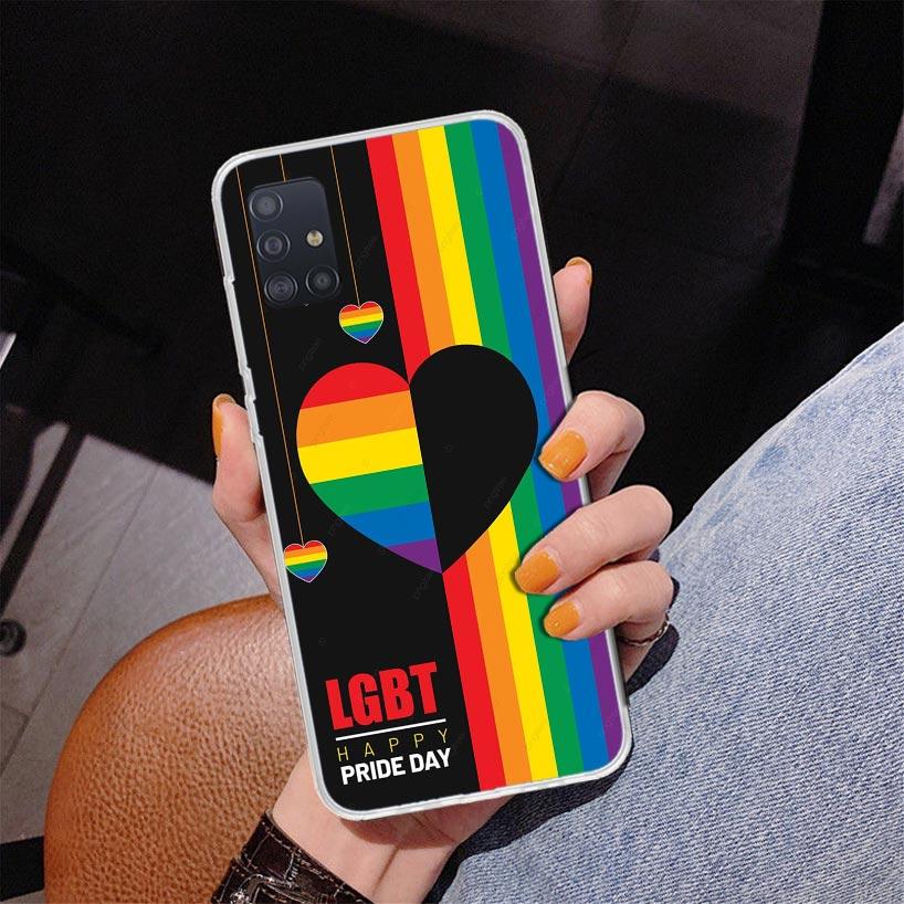 Love Is Love LGBT Rainbow Phone Case For Samsung Galaxy A52 A32 A22 A12 A51 A31 A50S A30S A20S A10S Note 20 Ultra 10 Plus S10 A7