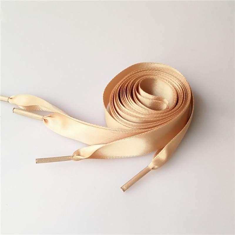 Soft And Smooth Polyester Ribbon Shoelace For Boots Lacework Candy Color Satin