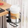 Schreibtisch-Getränkehalter-Klemme 2-in-1 Klipp-On Auslaufschutz Eisen Haushaltswaren Kaffeebecherhalter Für Stuhl Sofa Bett Auto Boot Klassenzimmer