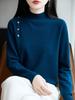 Women's Ribbed Knitwear: Slim Fit Elastic Long Sleeve Sweater for Autumn and Winter