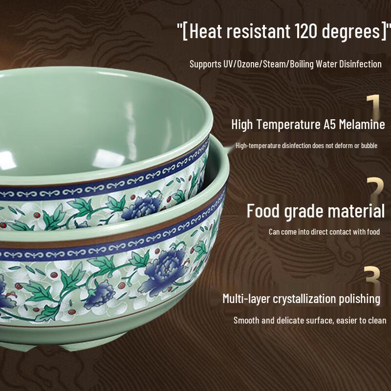 Pinmoya Blue & White Melamine Soup Bowl