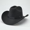 European, American and Western Cowboy Hat Wool Jazz Top Hat Men and Women's Ethnic Style Autumn and Winter Felt Hat Big Eave Hat Felt Hat