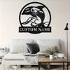 Metal Dolphin Garden Sign, Weatherproof Outdoor Decor, Custom Address Plaque, Unique Gift for Yard Lawn