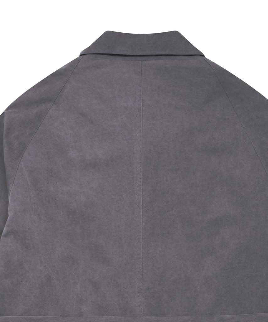 Ajobyajo Washed Cotton Oversized Coat [Purple]