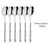 6/30Pcs White Silver Dinnerware Set Knife Fork Coffee Tea Spoon Cutlery Set Stainless Steel Silverware Kitchen Tableware Set