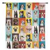 Bulldogge Collie Tier Haustier Hund Chiffon durchsichtige Vorhänge für Wohnzimmer Schlafzimmer Heimdekoration Fenster Voile Tüll Vorhang Vorhänge