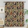 Lichtblockierende Camouflage-Muster Vorhänge Schlafzimmer Wohnzimmer Balkon Ganzjahresvorhang Dekoration für Erwachsene Fenster Aus Polyester Waschbar Fertig