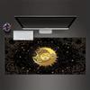 Mysterious Golden Sun and Moon Mousepad Desk Pad Large Gaming Mouse Pad Gamer Ofice Mat Mouse Pad Light Gaming Room Desk Mat Unisex