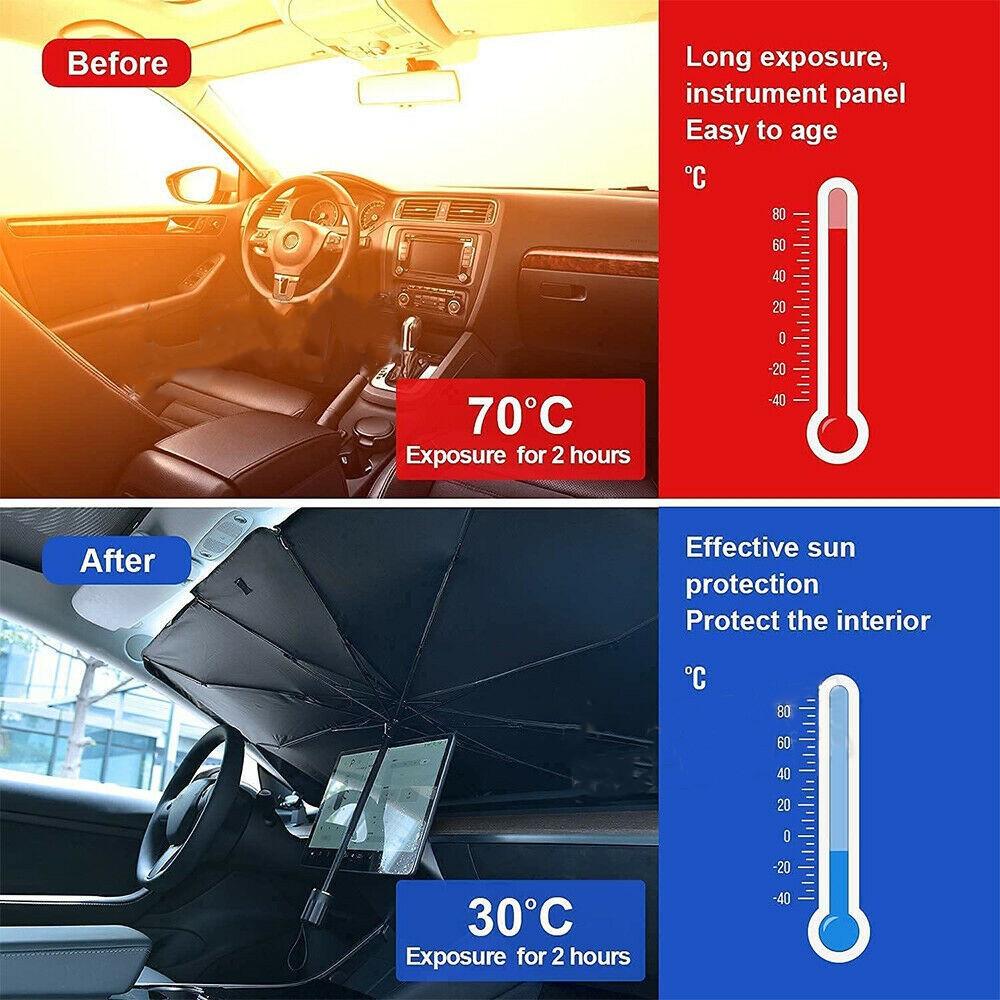 Auto Windschutzscheiben Sonnenschirm Regenschirm Titansilber L S Größe Auto Fenstersonnenschutz Wärmeisolierstoff Frontscheibenabdeckung