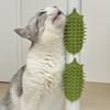 4pc Silicone Cats Massage Brushes Set Adjustable Furniture Mount Pet Grooming Tool Hair Collector
