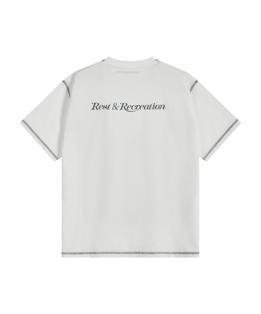 REST&RECREATION Double Logo T-Shirt - White