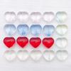 20 Colorful Gradient Glass Heart Beads & Charms for DIY Jewelry
