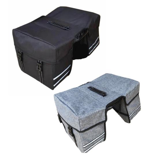 Bike Rear Rack Bag 25L Large Capacity Reflective Hard Shell Cycling Road Mountain Bicycle Trunk Pannier Rear Seat Carrier Storage Pouch Bike