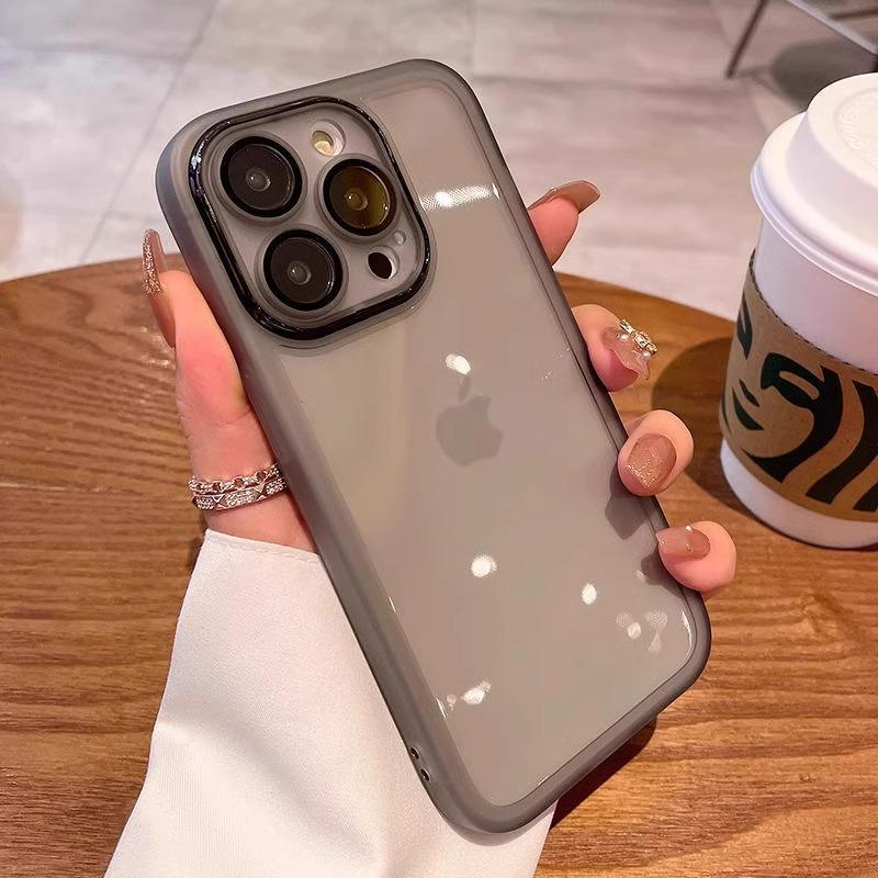 Transparent TPU Protective Case with Lens for Apple iPhone 11/12/13/14/15 Pro Max