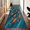 Cartoon Pattern Fish Runner Rug Nordic Style Kitchen Island Table Living Room Corridor Outdoor Porch Carpet Home Decoration Rug