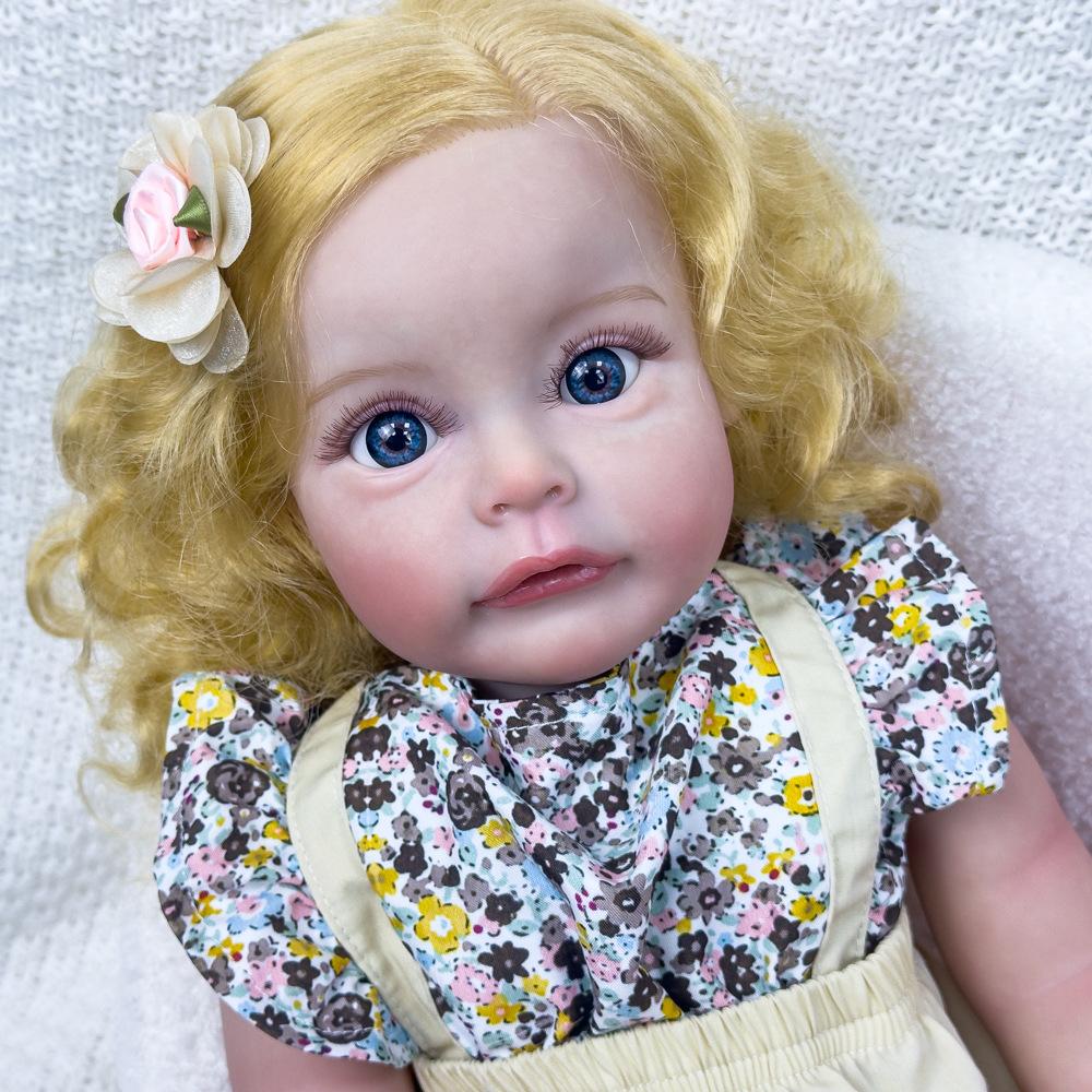 55CM Washable Lifelike Soft Hand-painted Simulation Baby Reborn Doll Children Accompany Play Doll