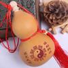Natural Gourd Pendant with Cinnabar Painting for Feng Shui and Good Fortune