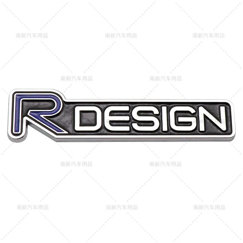3D Metal Rdesign R Design Front Grill Car Badge Sticker Emblem Decal Decoration For VOLVO XC40 XC60 XC90 V90 S90 S60 V60 V40 C70