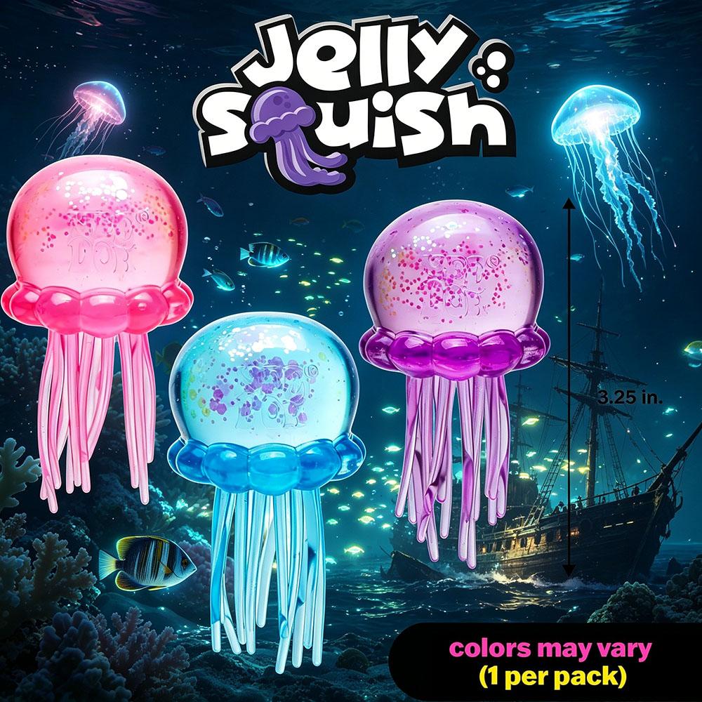 Hot Confirmed Needoh Fuzz Ball Jellyfish Squishy Stress Relief Anti-Anxiety Squeeze Toy Party Prop Gift Present