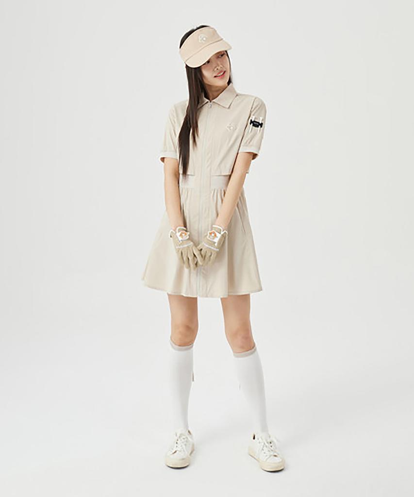 Goldeunbeeo (W.) Full-Zip Collar Dress G5Uam26221Bex