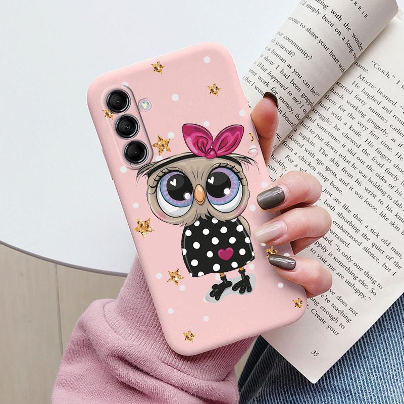 Hülle Funda Für Samsung Galaxy M14 M34 M54 5G Cover Bunter Blume Herz Cartoon Weiches TPU Couqe Für Samsung M 14 Leopard Capa