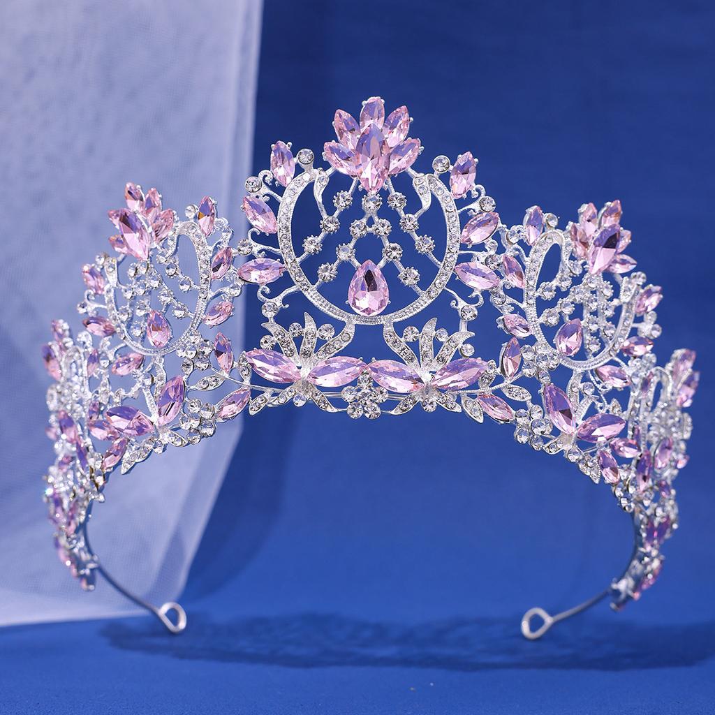 Headwear Exquisite Bridal Greencolour Ladies Dazzling Party Crown Luxurious Birthday Tiaras