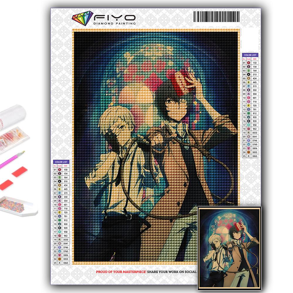 DIY 5D Diamond Painting Anime Bungou Stray Dogs Cross Stitch Kit Full Drill Embroidery Mosaic Art Picture of Rhinestones Gift