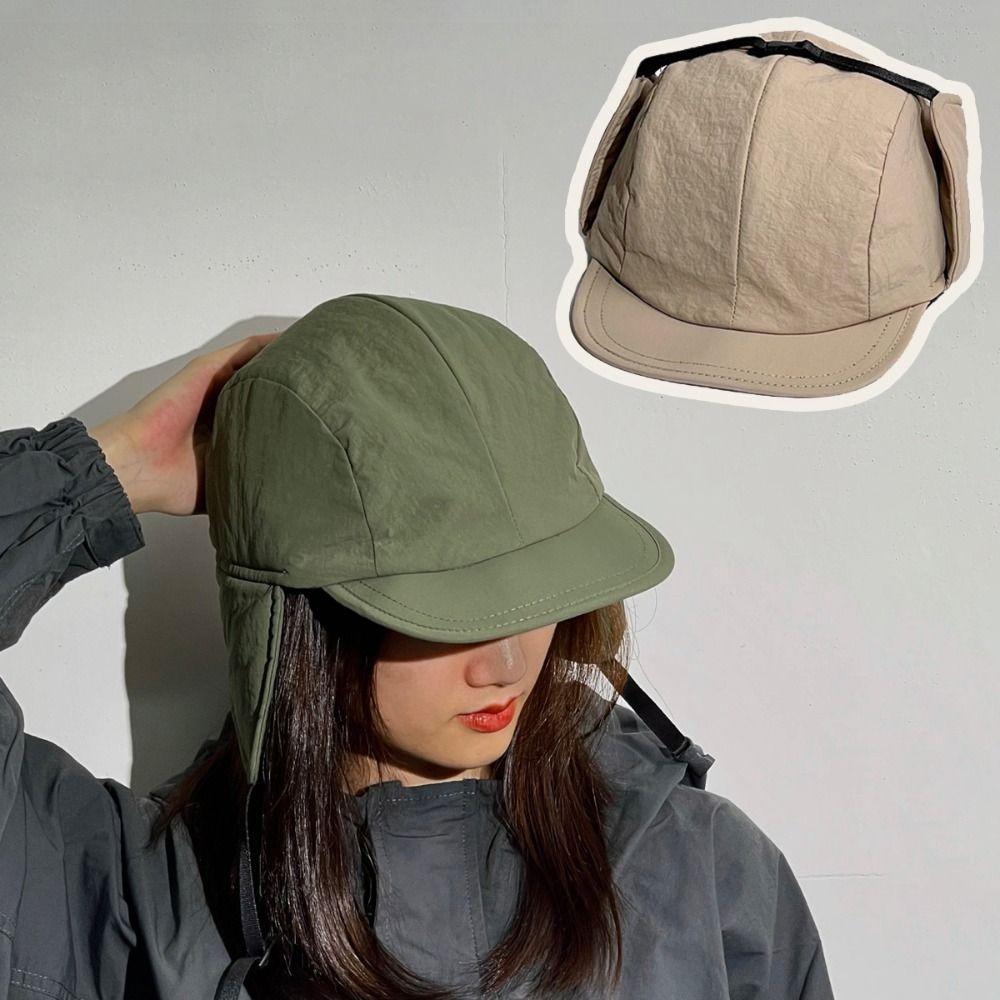 Chapeau Bombeur Rétro Mode Couleur Unie Coupe-vent Protection Oreilles Épaissi Chapeau Lei Feng pour Hommes Femmes