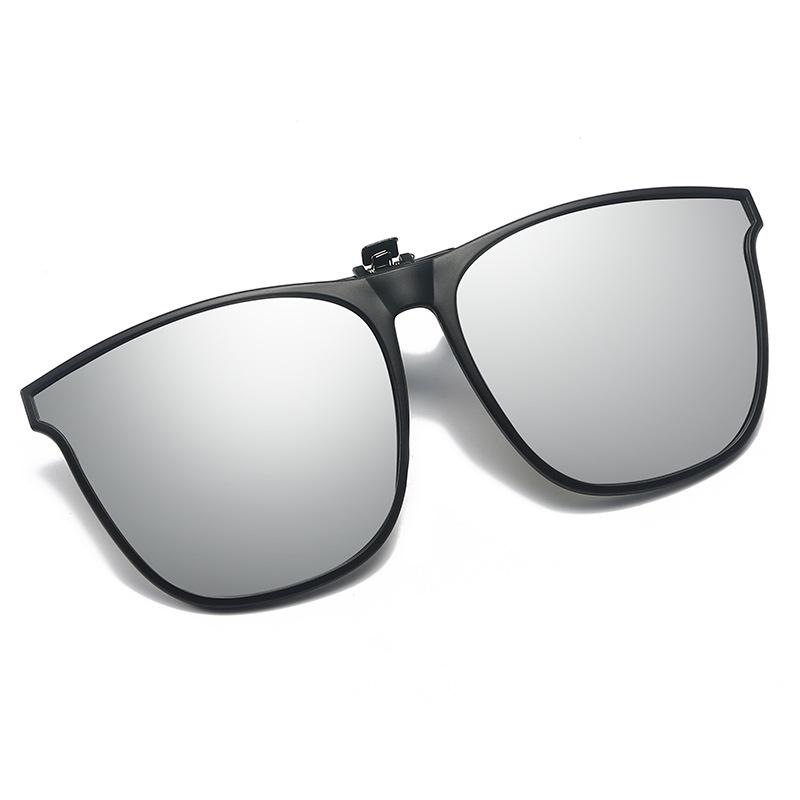 Flip-Up Polarized Clip-On Sunglasses - Large Frame, Lightweight, Unisex (2021)