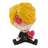 Anime Q-version One Piece Big Head Road Feisuolongjiaobaas Empress Handmade Sitting Doll PVC Model Anime Cute Ornament Gift