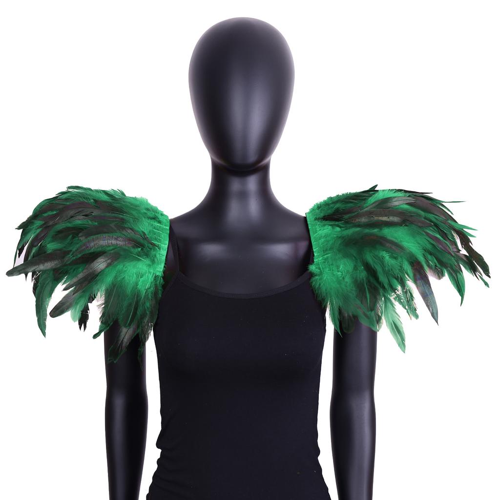 Gothic Style, Feather Shawl Costumes, Performance Ball Shoulder Patches, Festive Parties, Role-playing Costume Accessories, Halloween Costumes