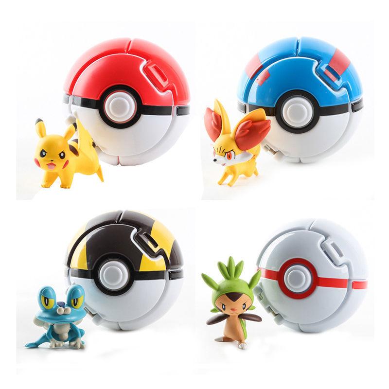 Verwandlungskugel Elf Ball Pocket Monster Spielzeugball mit Berührungssensor-Explosionen ABS-Material 7 cm Durchmesser