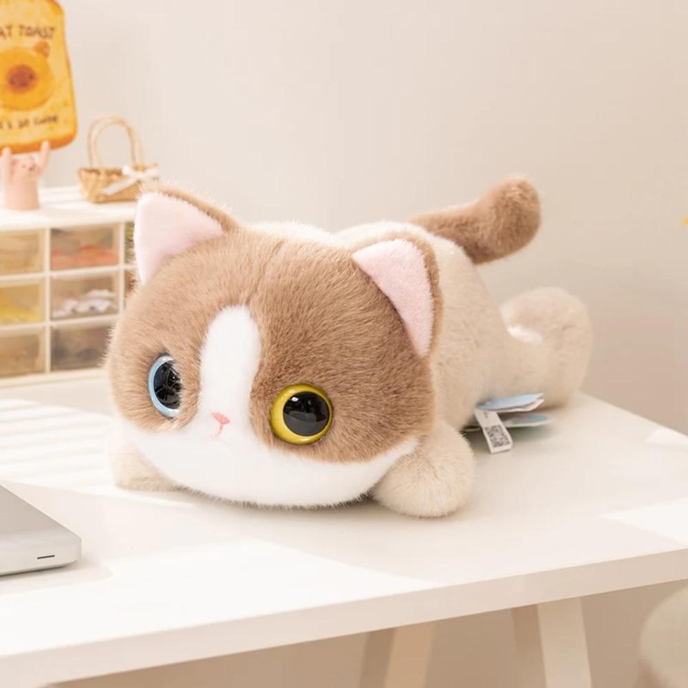 20/40 cm Gatto Peluche Occhi Grandi Animale Domestico Gattino Bambola di Peluche Alta Qualità Squisita Gatto Morbido Comodo Cuscino Regalo di Compleanno