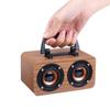 Dřevěné bezdrátové Bluetooth přenosné reproduktory Subwoofer Stereo basový systém Bluetooth reproduktor TF USB MP3 přehrávač Domácí zesilovač