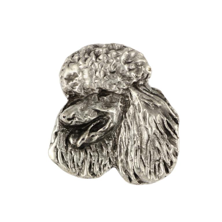 Poodle - Broche de cachorro banhado a prata, alfinete elegante, decoração de lapela de jaqueta da marca Art-Dog