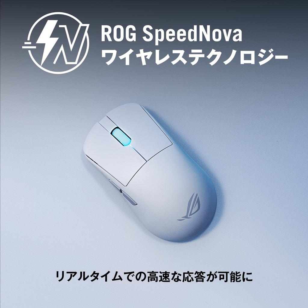 Asus ROG HARPE ACE MINI White Ultra Light 49g Symmetrical Gaming Mouse DPI ROG AimPoint Pro Optical Sensor Equipped with ROG Optical Authorized
