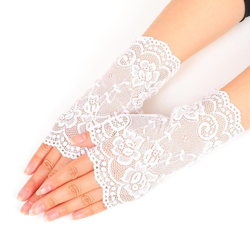 Charm Sexy Lady Vrouwen Kant Rijden Zonnebrand Handschoen Wanten