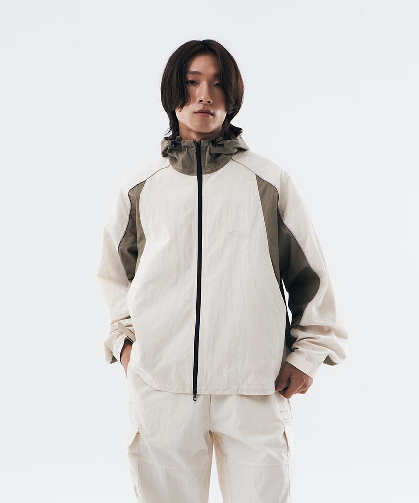 Bonatspalette Bp Color Block String Hooded Windbreaker Jacket_3 Colors